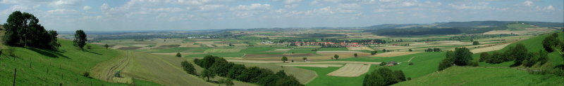 Blick vom Fürstenberg auf Baar, Wartenberg und Donau