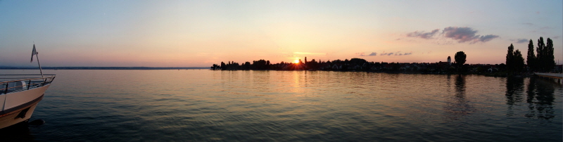 Sonnenuntergang im Hafen von Immenstaad